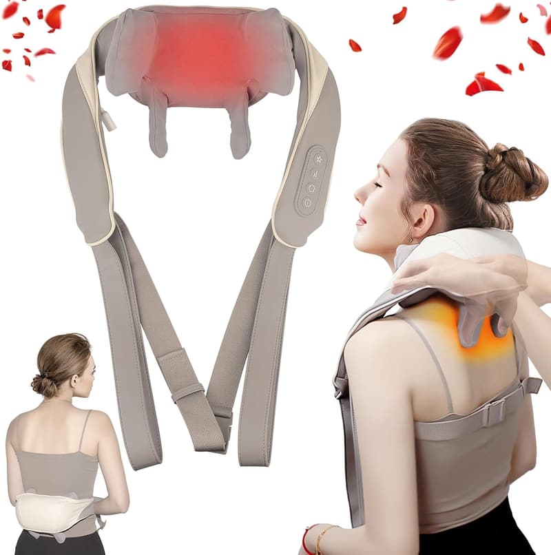 Shiatsu Neck Massager for Retirement - Heat & Knead Bliss