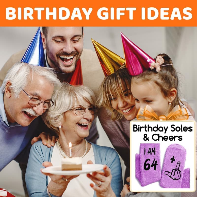 Funny Birthday Socks for Women - 65th & 70th Birthday Gifts
