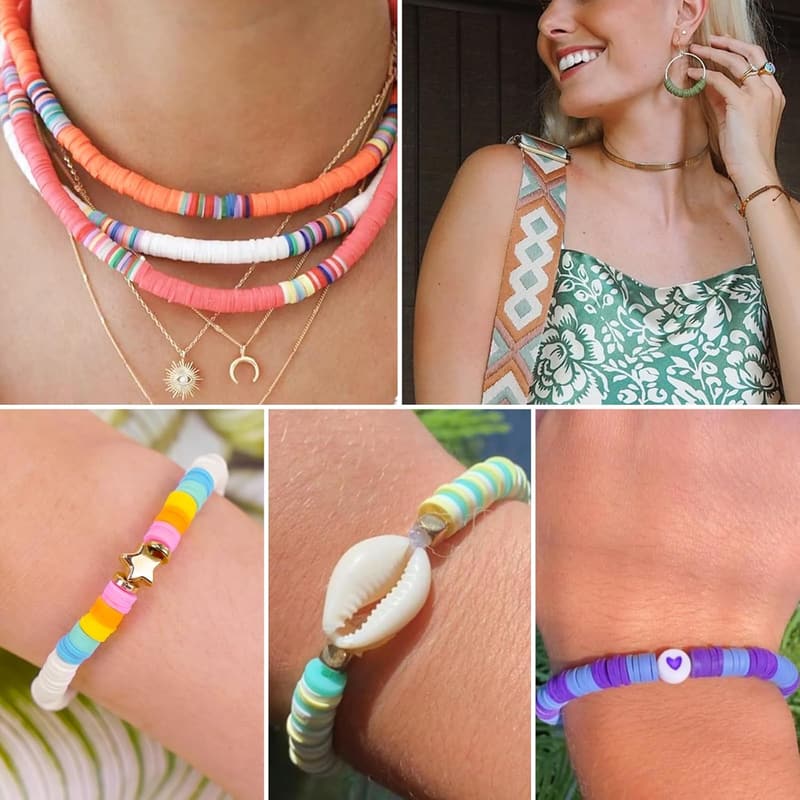 24-Color Clay Bead Bracelet Kit for Girls 6-12