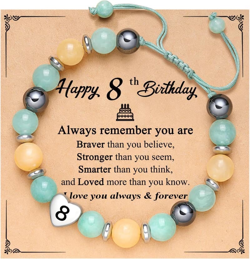 Birthday Heart Bracelet for Girls (Ages 6-18)