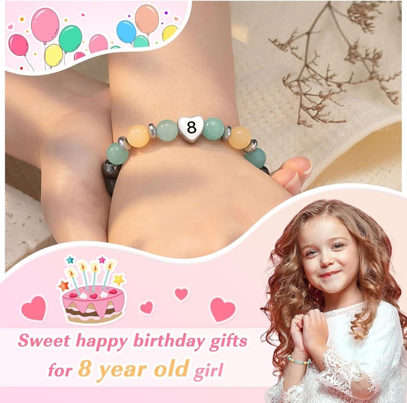 Birthday Heart Bracelet for Girls (Ages 6-18)