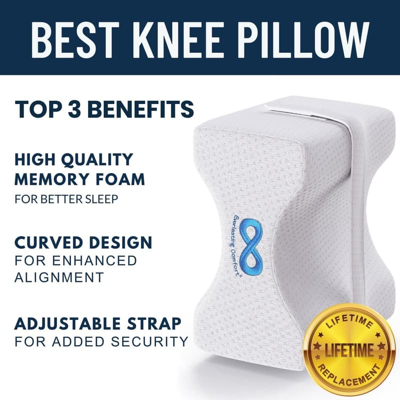 Memory Foam Leg Pillow for Side Sleepers – Sciatica Relief