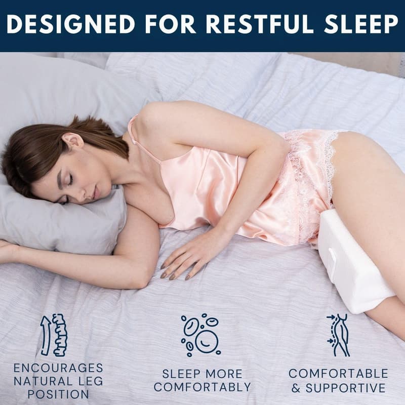 Memory Foam Leg Pillow for Side Sleepers – Sciatica Relief