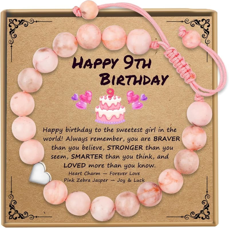 Adjustable Beaded Bracelets for Girls' Birthday Gifts