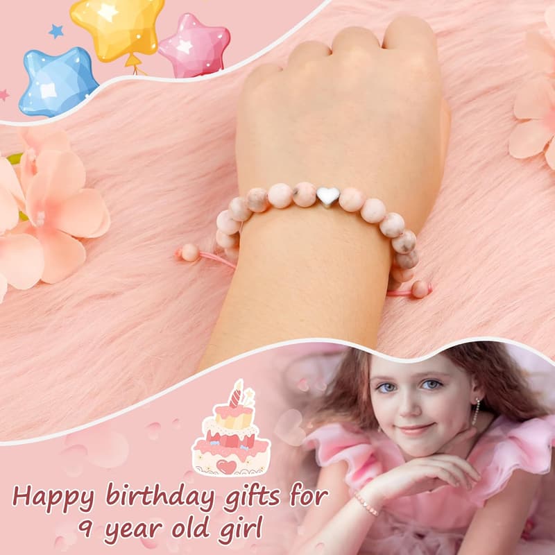 Adjustable Beaded Bracelets for Girls' Birthday Gifts
