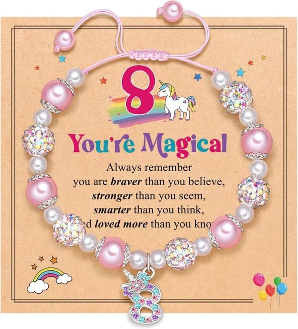 Unicorn Bracelet for Girls Age 3-12 - Birthday Gift