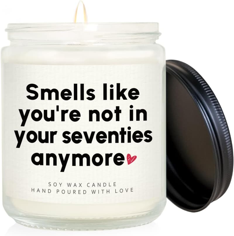 80th Birthday Handmade Lavender Candle - Unique Gift for All