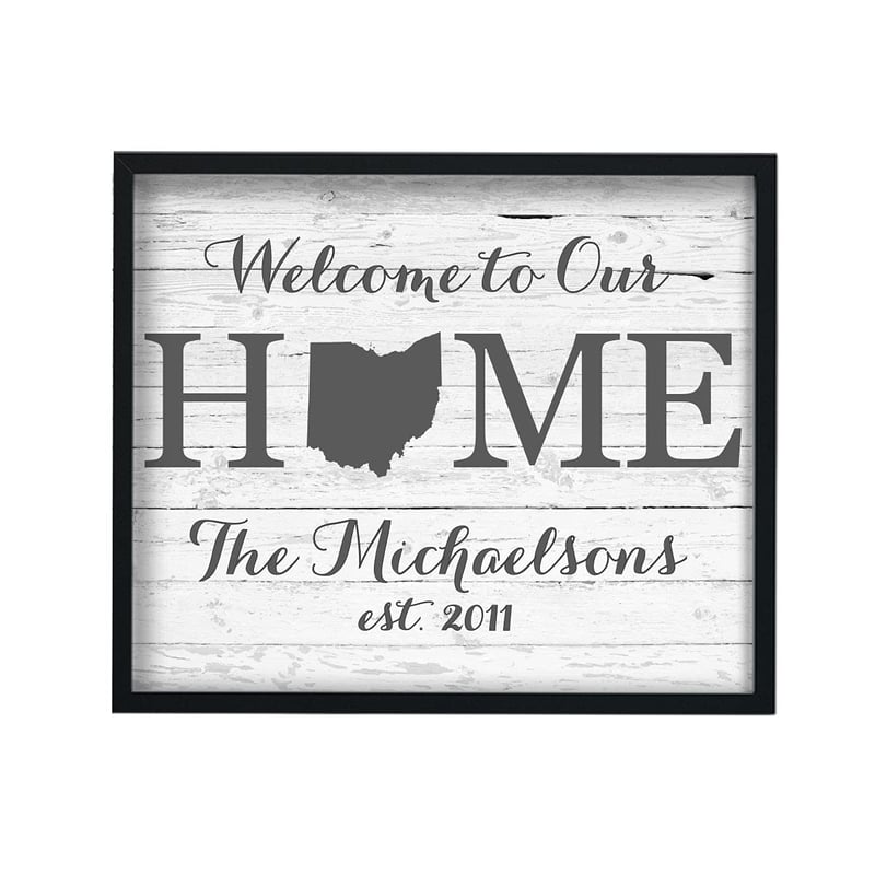 Personalized Rustic Welcome Art Print for Home Decor