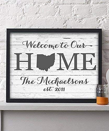 Personalized Rustic Welcome Art Print for Home Decor