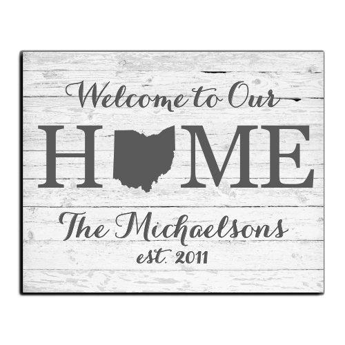 Personalized Rustic Welcome Art Print for Home Decor