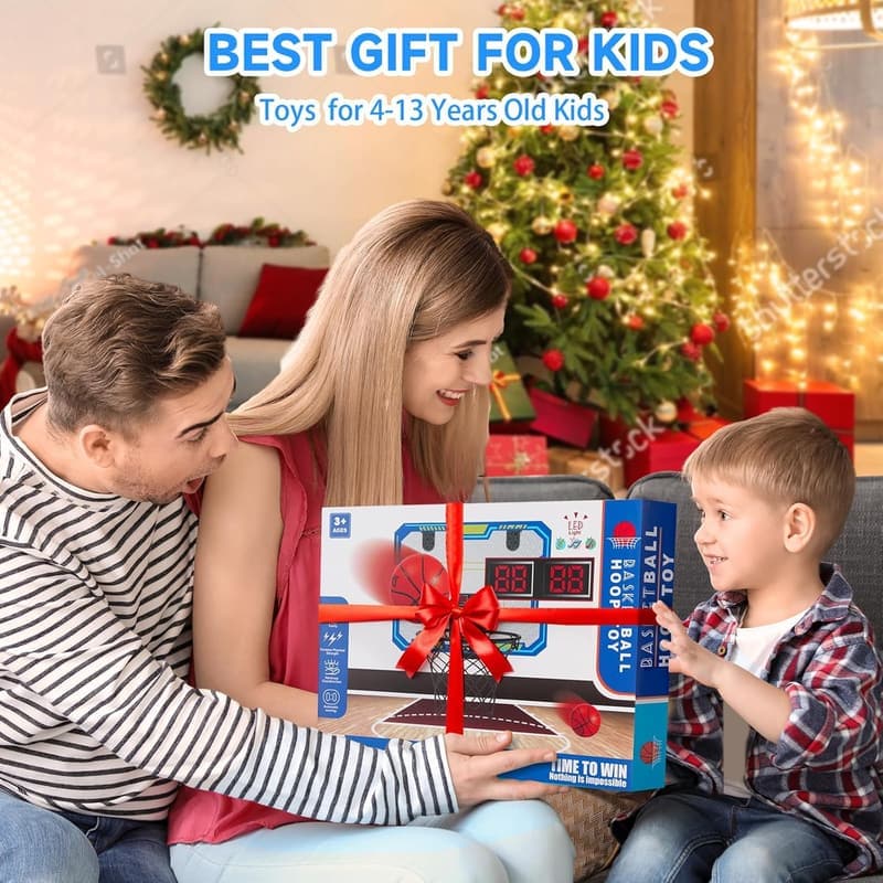 Indoor Basketball Hoop for Kids with Scoring & Musica