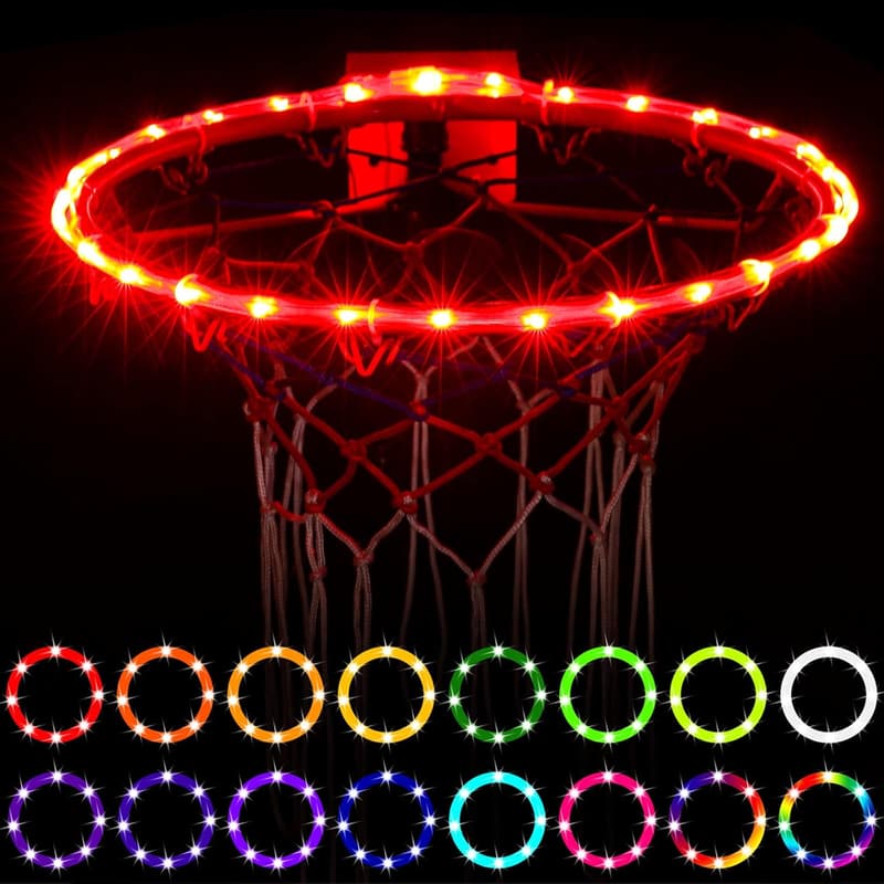 LED Basketball Hoop Lights with Remote, 16 Color Options, Waterproof