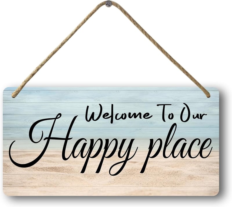 Personalized Wooden Welcome Sign for Home Decor, 6x12 Inch