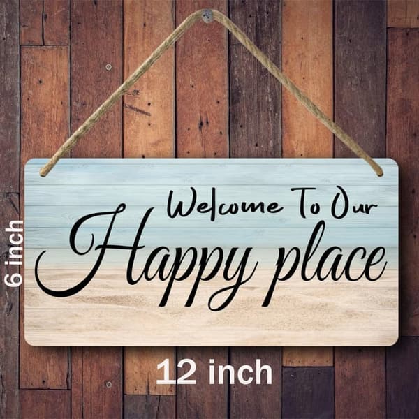 Personalized Wooden Welcome Sign for Home Decor, 6x12 Inch