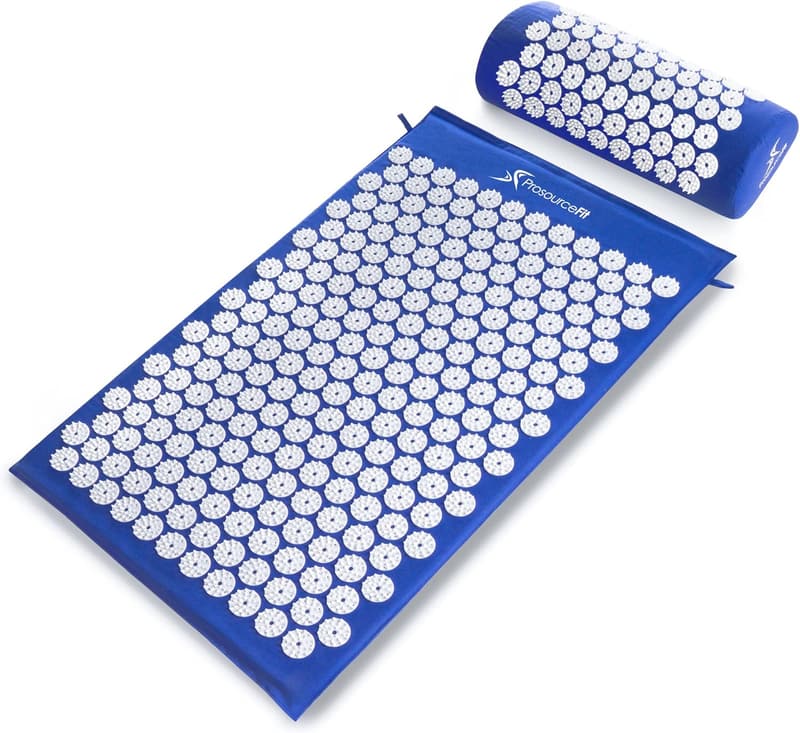 XL Acupressure Mat and Pillow Set for Muscle Relief - Purple/White