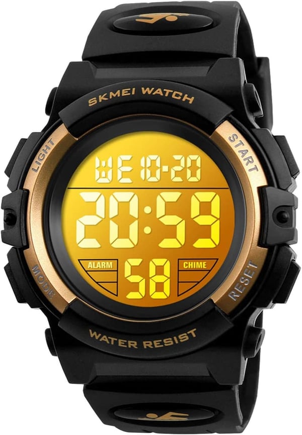 Kids Waterproof Digital Sports Watch with 7 Colorful LEDs