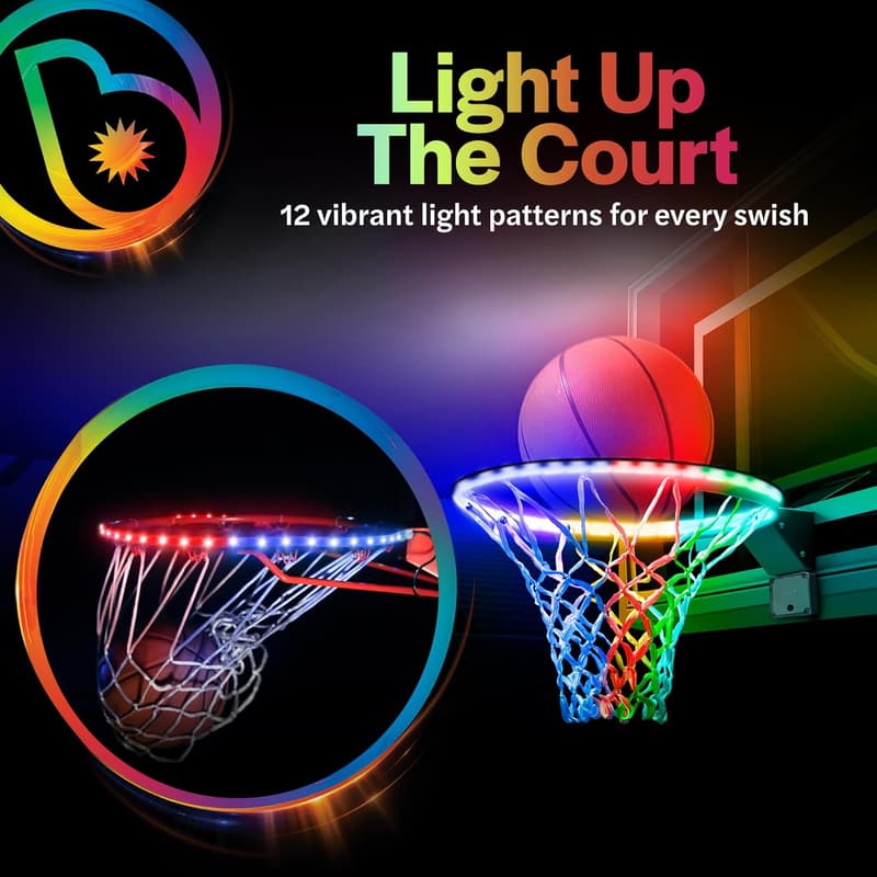 LED Basketball Hoop Light - Color Changing Scoreboard Gift for Kids