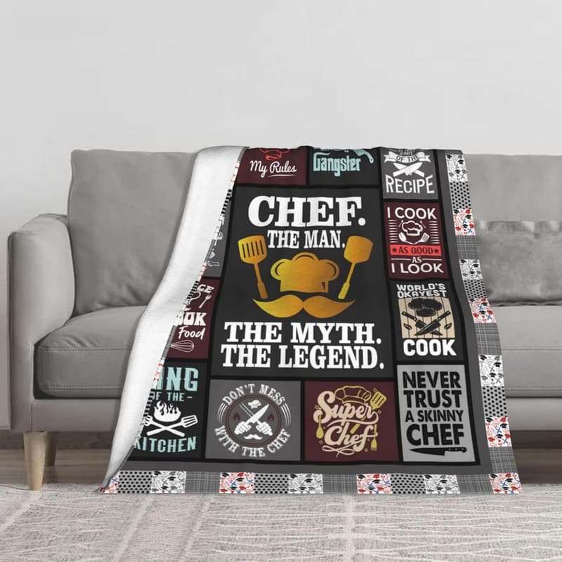 Cooking Gifts for Men: Chef Throw Blanket 50