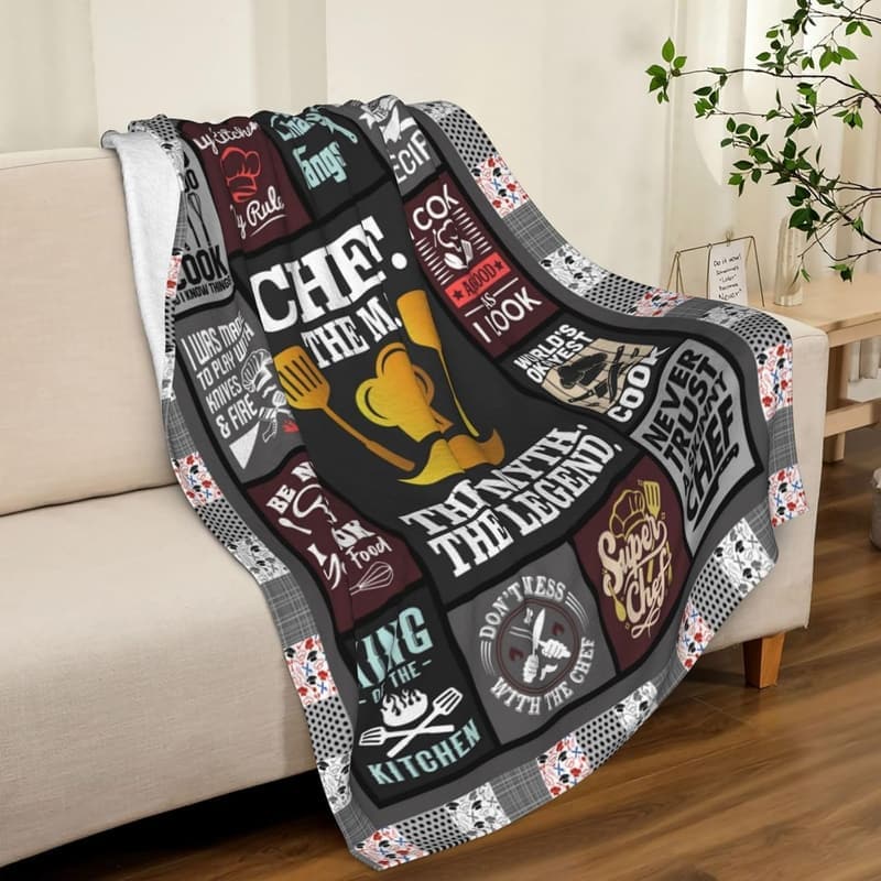 Cooking Gifts for Men: Chef Throw Blanket 50