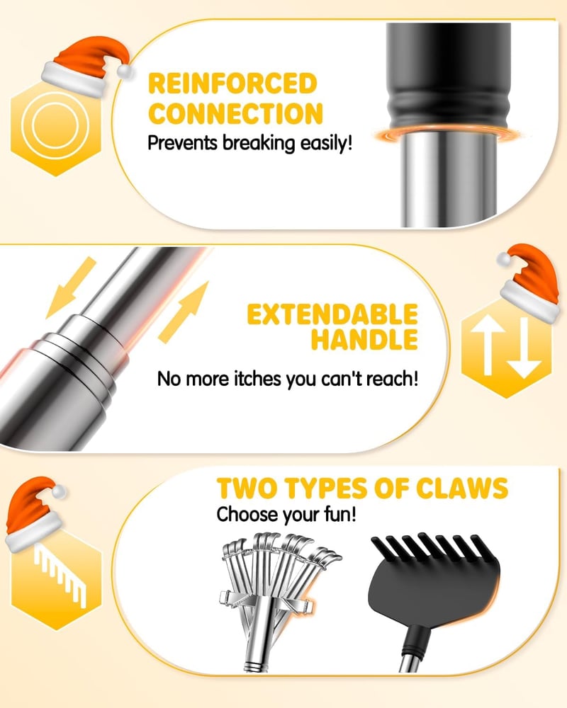 Extendable Back Scratcher - Funny Christmas Gift for Adults