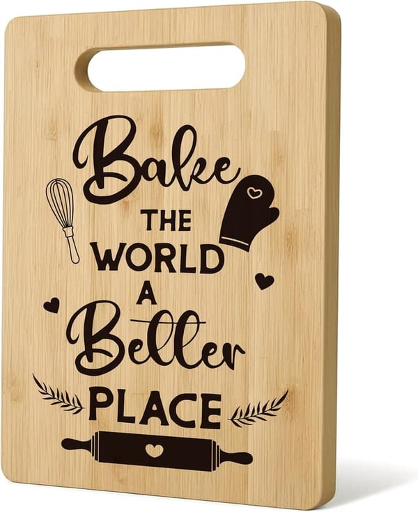 Bamboo Cutting Board for Bakers - Bake the World a Better Place