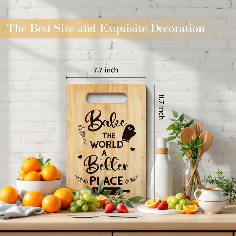 Bamboo Cutting Board for Bakers - Bake the World a Better Place