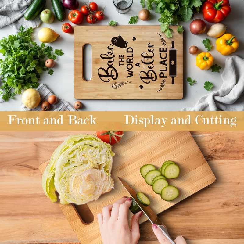 Bamboo Cutting Board for Bakers - Bake the World a Better Place