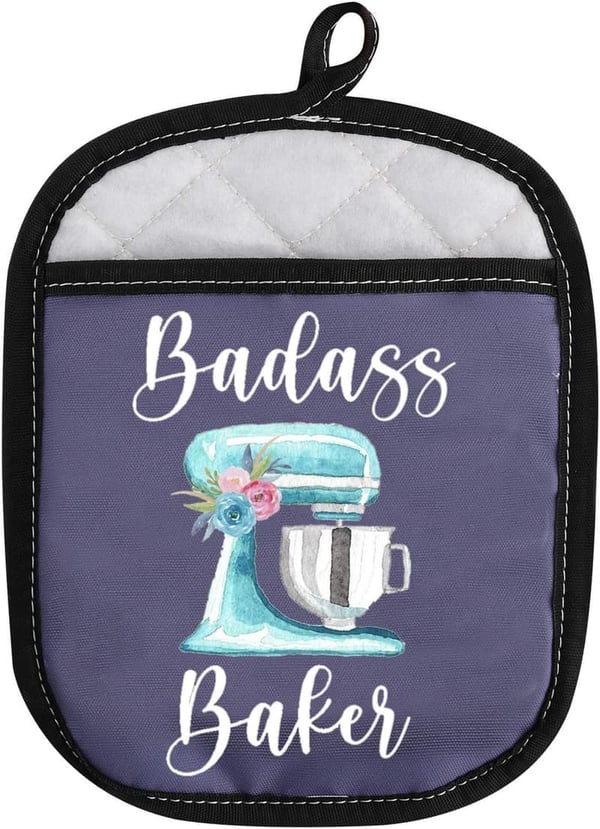 Badass Baker Oven Pads with Pocket for Baking Enthusiasts