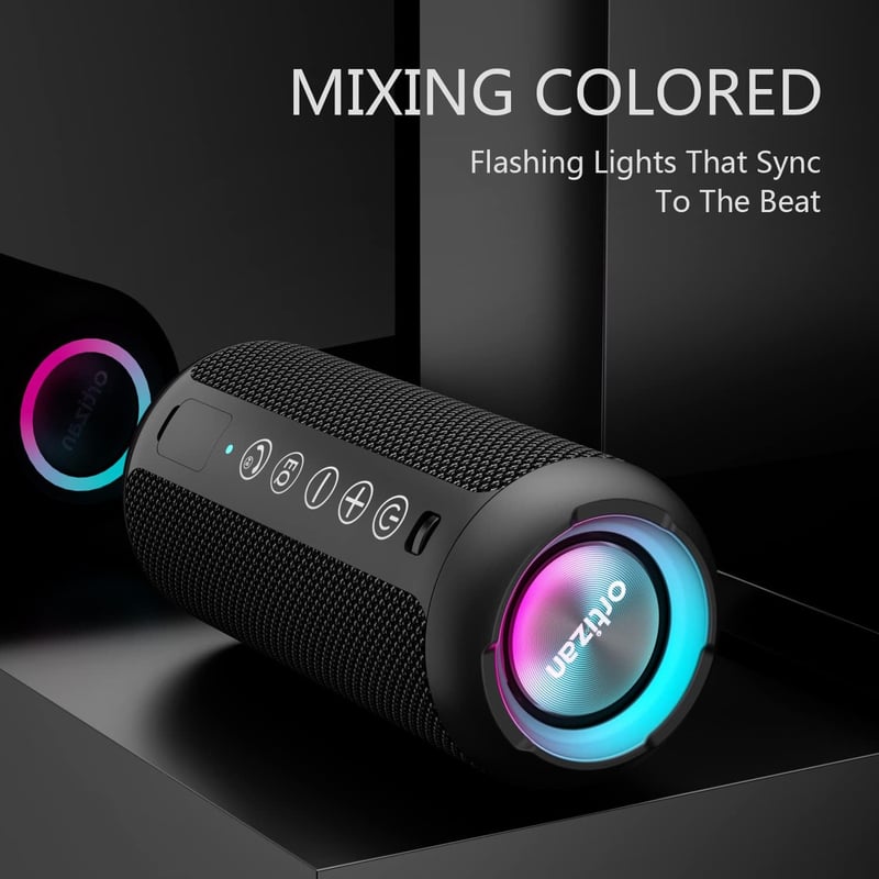 Portable Waterproof Bluetooth Speaker with 30-Hour Playtime