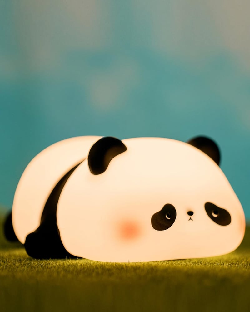 Cute Panda LED Night Light - Dimmable Silicone Nursery Lamp