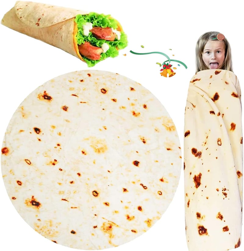Funny Taco Burrito Blanket for Kids - Soft Flannel Swaddle (41