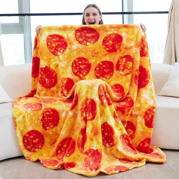 Christmas Burrito Pizza Blanket - Soft & Fuzzy 35
