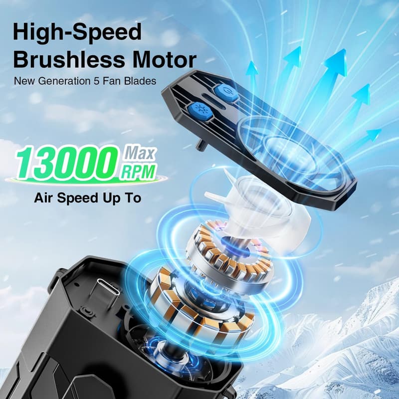 Rechargeable Portable Neck Fan - 4 Speeds, 24H Runtime