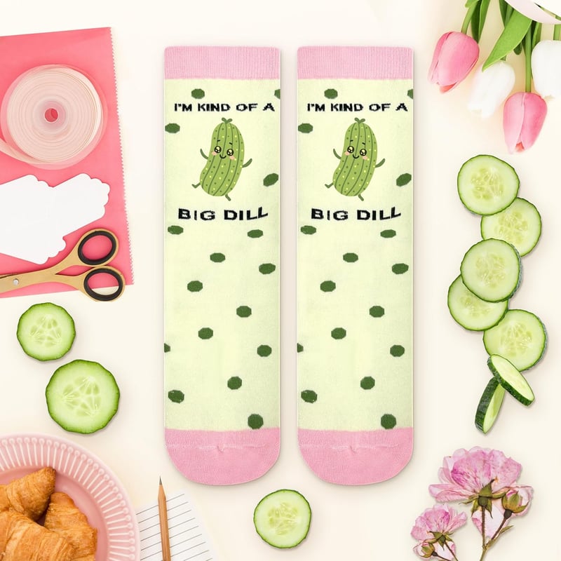 Funny Pickle Socks - Novelty Gag Gift for Adults