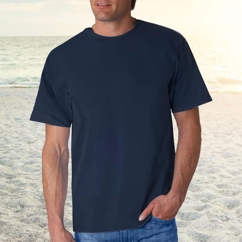 Men's Casual Round Neck Gradient Dry Fit T-Shirt