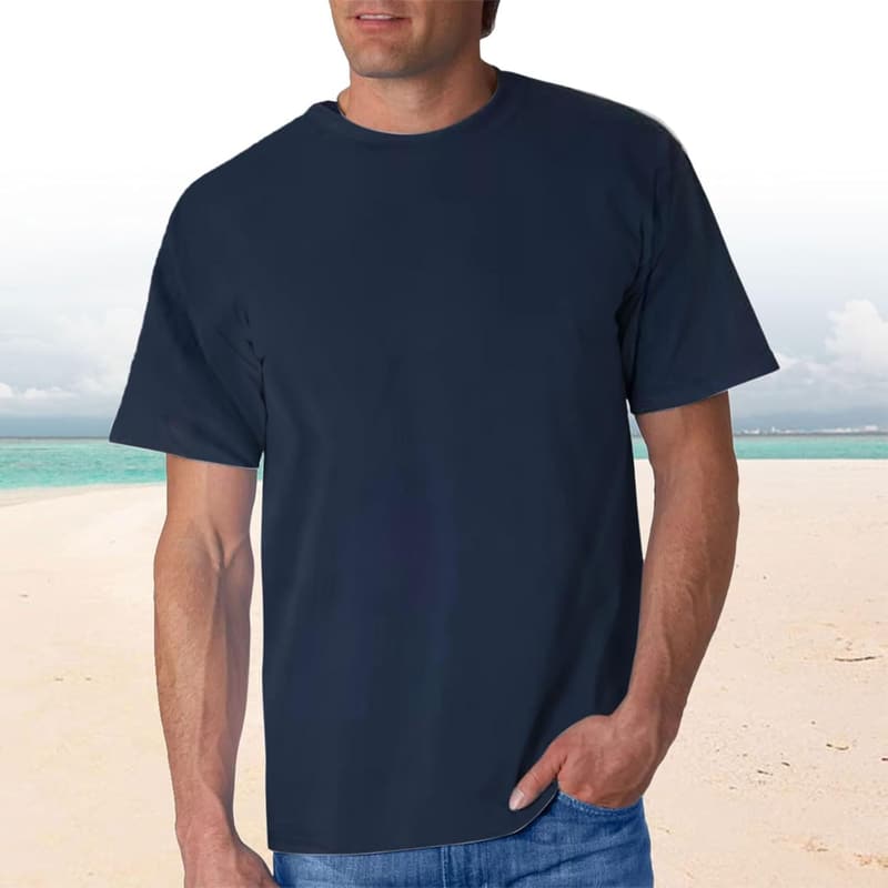 Men's Casual Round Neck Gradient Dry Fit T-Shirt