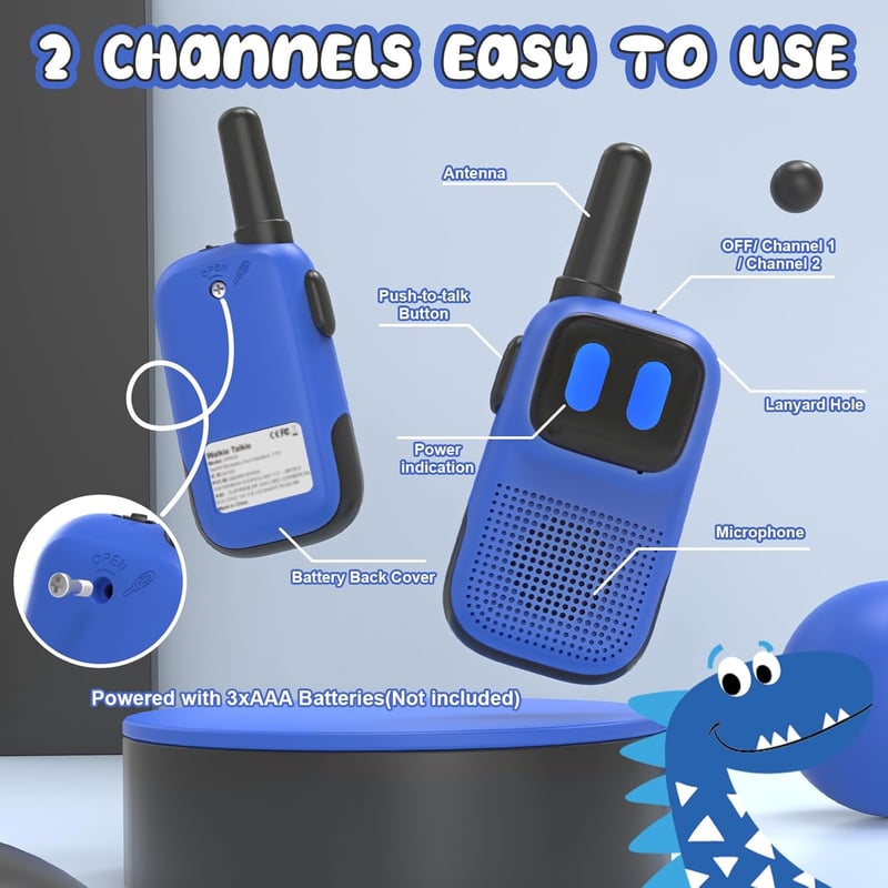Walkie Talkies for Kids - 1000FT Range, 2 Way Radio