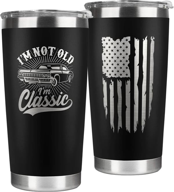 Birthday Gift: 20 Oz Stainless Steel Tumbler for Men
