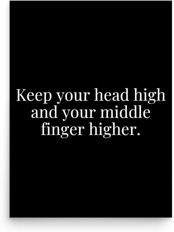 Motivational Humor Poster for Men in Their 20s - 24x36 Decor