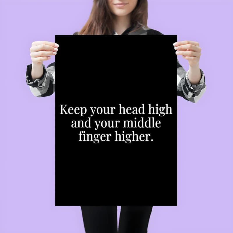 Motivational Humor Poster for Men in Their 20s - 24x36 Decor