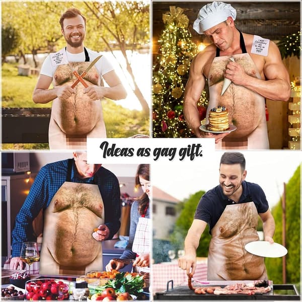 Funny Belly Apron and Towel Set for Christmas Gift Exchange