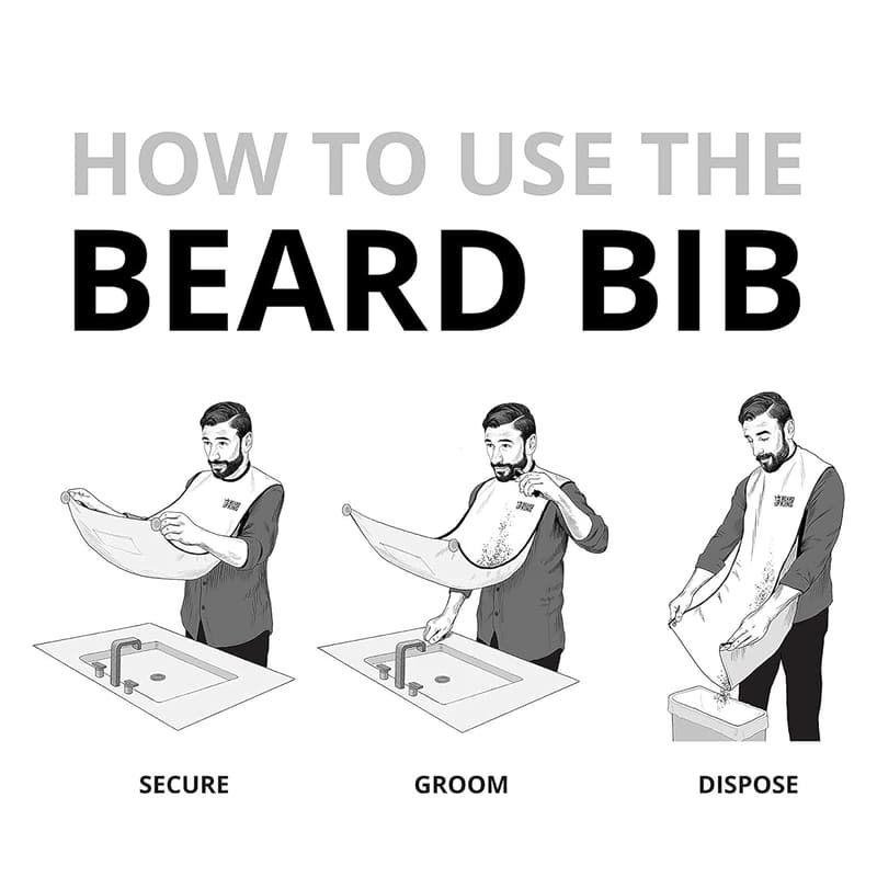 Beard Bib Apron for Dad - Men's Shaving Accessory Set