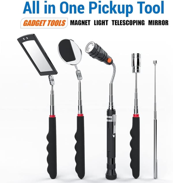 Father's Day Telescoping Magnetic Pickup Tool Set with LED Flashlight