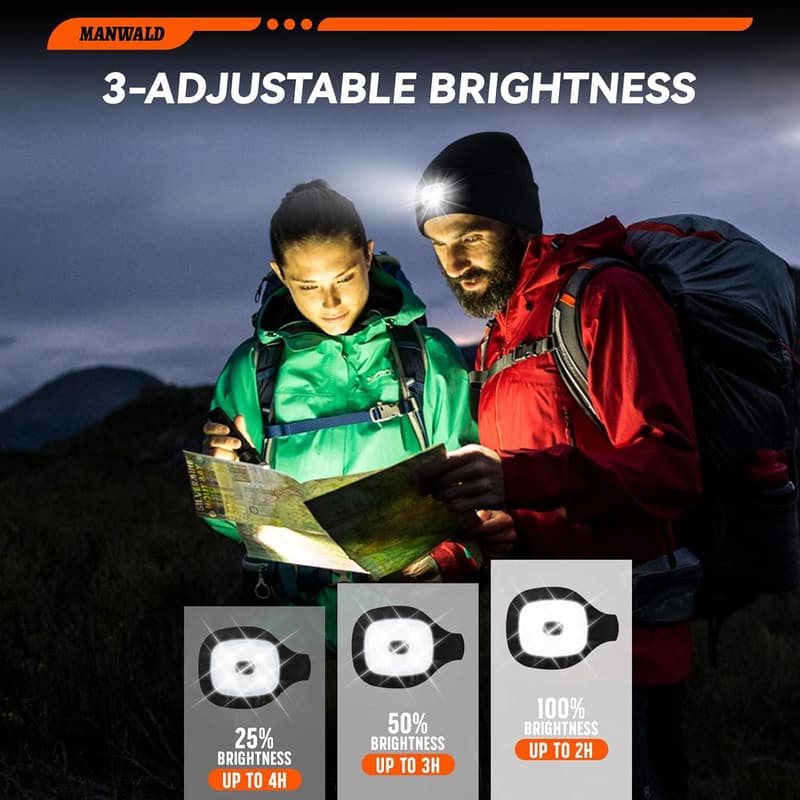 USB Rechargeable LED Beanie Hat for Men – Ideal Father's Day Gift