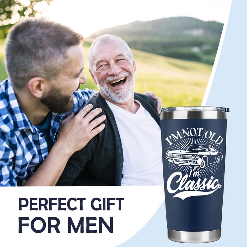 40th-70th Birthday 20oz Tumbler for Men - Dad & Grandpa Gift