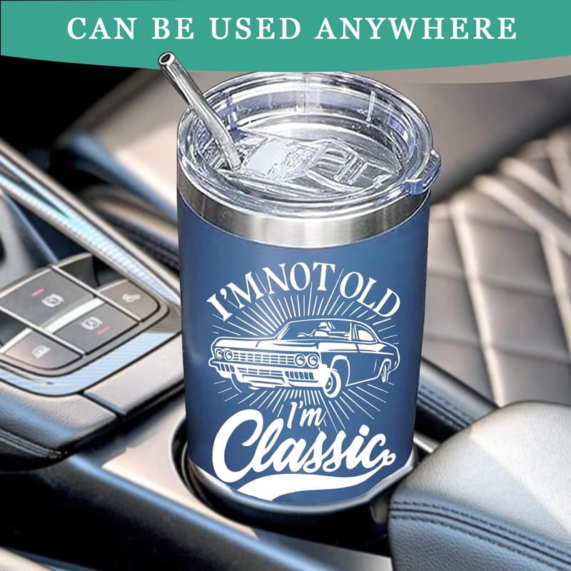 40th-70th Birthday 20oz Tumbler for Men - Dad & Grandpa Gift