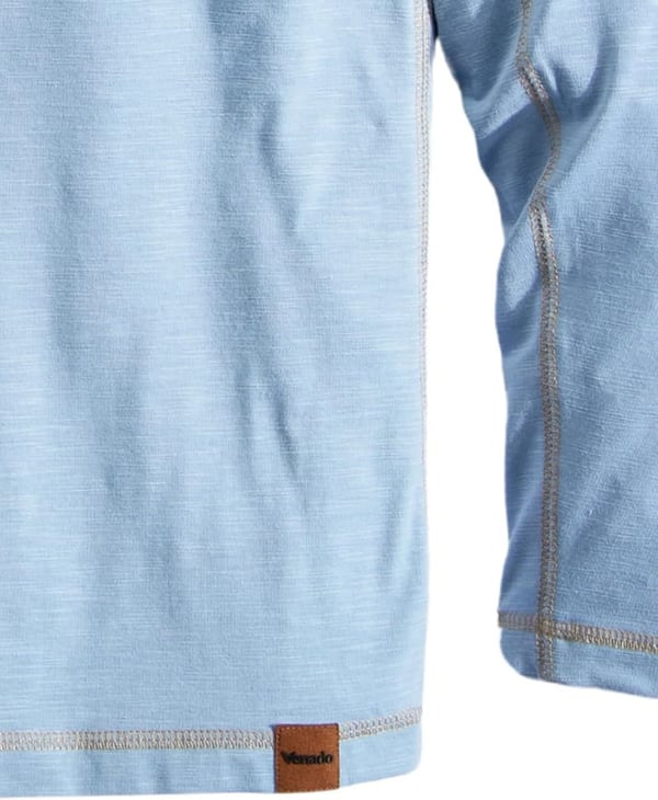 Men's Flex Material Long Sleeve Henley Shirt