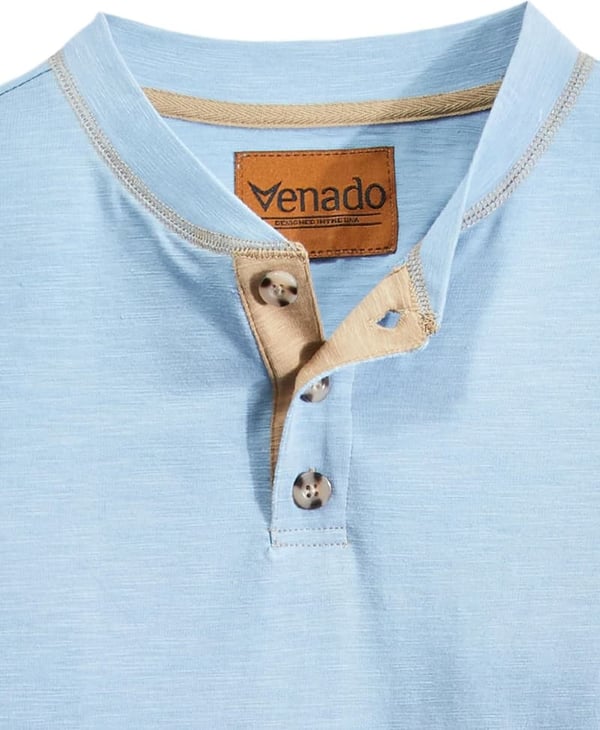 Men's Flex Material Long Sleeve Henley Shirt
