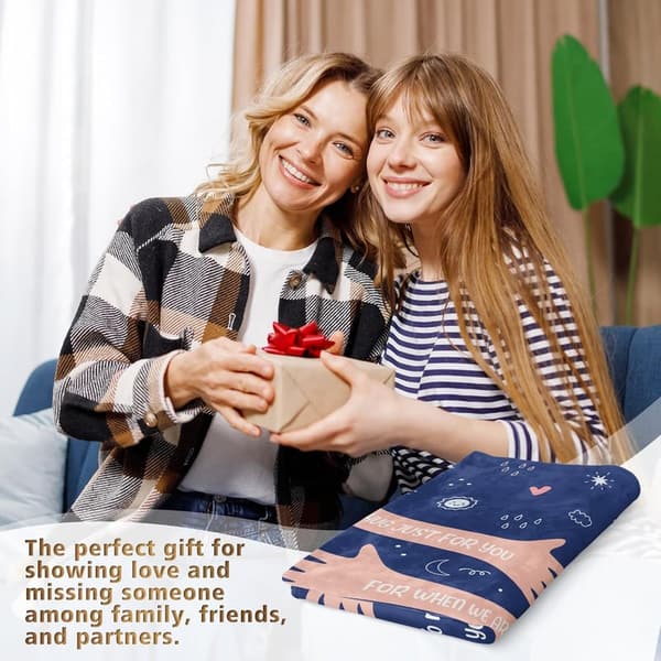 Long Distance Relationship Soft Blanket Gift for Him/Her