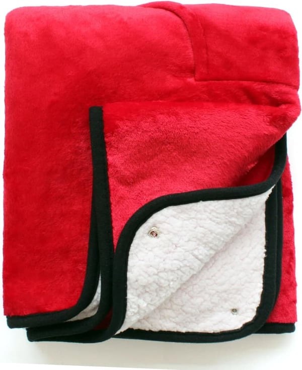 Cozy Red Lap Blanket for Wheelchair Use (43x28 inches)